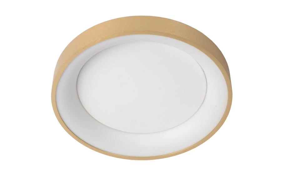 Lucide VIDAL - Plafonnière - Ø 28 cm - LED Dimb. - 1x20W 2700K - Mat Goud / Messing - uitgezet